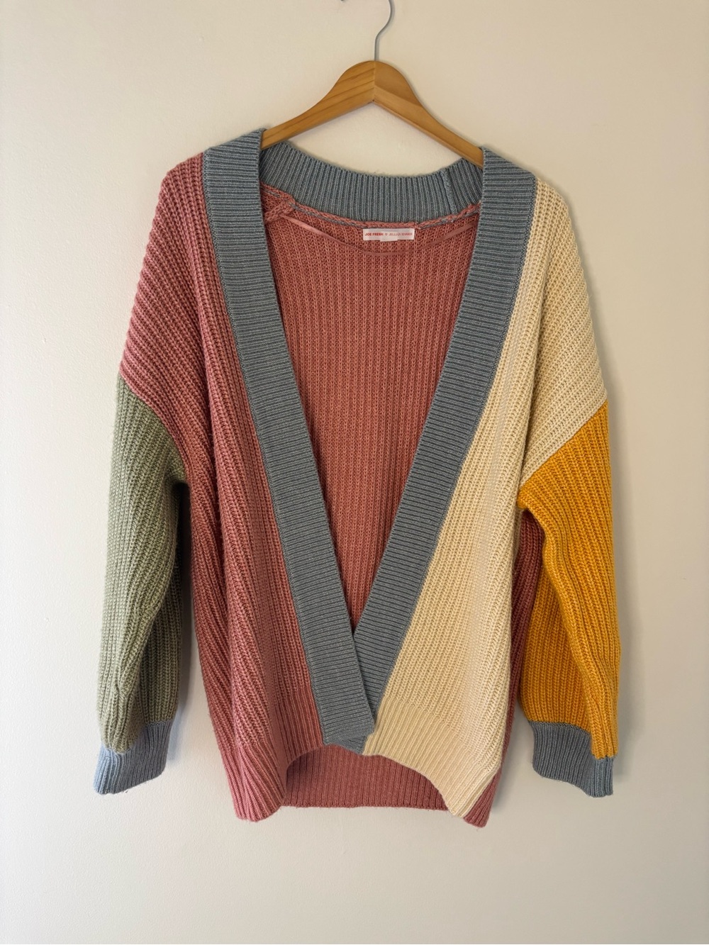 Joe Fresh Multicolor V-Neck Colorblock Sweater